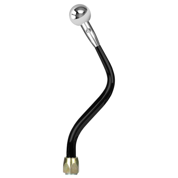 LOKAR ES Shifter Ford 6R80 Black 12" Bench Bend Lever Muscle Car Brite Knob ES6R80JXQT