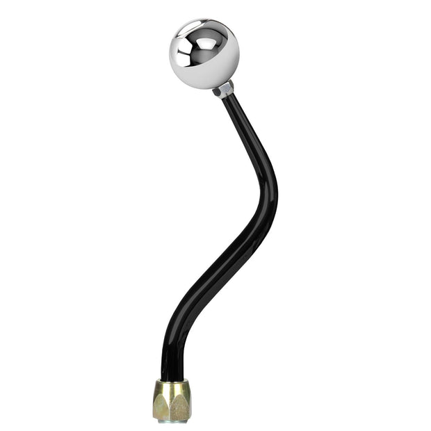 LOKAR ES Shifter Ford 6R80 Black 12" Bench Bend Lever Round Polished Knob ES6R80JXRP