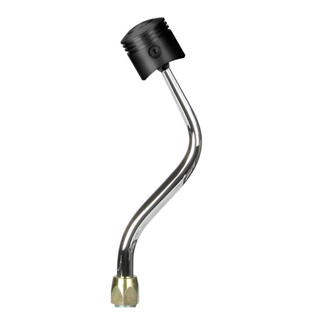 LOKAR ES Shifter Ford 6R80 Chrome 12" Bench Bend Lever Black Piston Knob ES6R80JPB