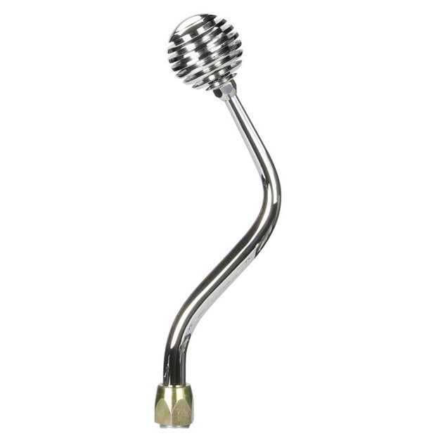 LOKAR ES Shifter Ford 6R80 Chrome 12" Bench Bend Lever Black Venetian Knob ES6R80JVB