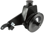 Borgeson - Power Steering Pump Kit - P/N: 800335 - Ford power steering pump upgrade. Fits Ford Y-Block. Includes pump, bracket, pulley and hardware. Painted black.