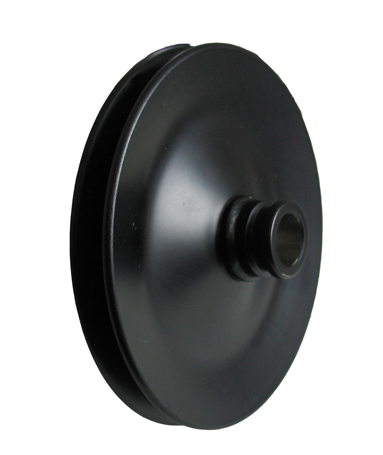 Borgeson - Power Steering Pulley - P/N: 801105 - Black steel power steering pump pulley. 5-1/2 in. Diameter 1-Row V-Belt press-on style.