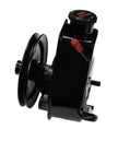 Borgeson - Power Steering Pump - P/N: 800322 - P/S Pump, Saginaw self contained, black powder coated reservoir with top return tube. Includes single row v-belt pulley.