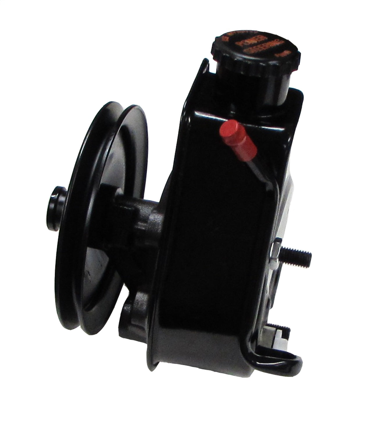 Borgeson - Power Steering Pump - P/N: 800322 - P/S Pump, Saginaw self contained, black powder coated reservoir with top return tube. Includes single row v-belt pulley.
