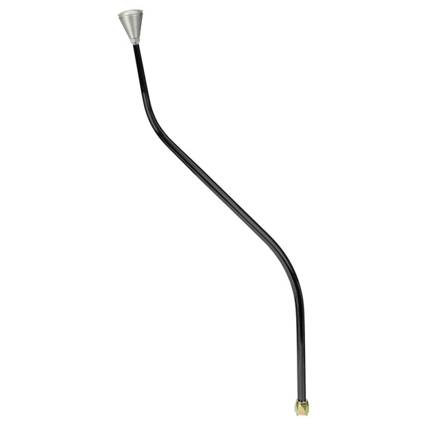 LOKAR Floor Mounted Shifter Chrysler 518 32" Double Bend Black Lever Hi-Tech Polished Knob FM518R2XLP