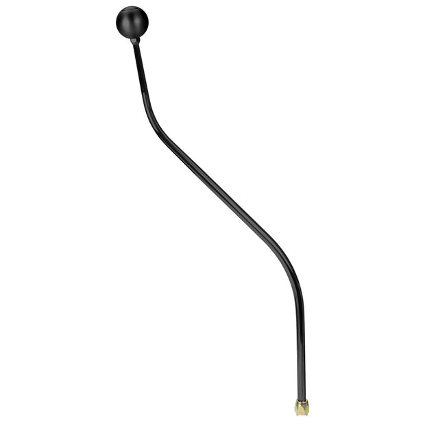 LOKAR Cable Operated GM 700-R4 Shifter Black 32" Double Bend Lever Round Black Knob CO700R2XRB