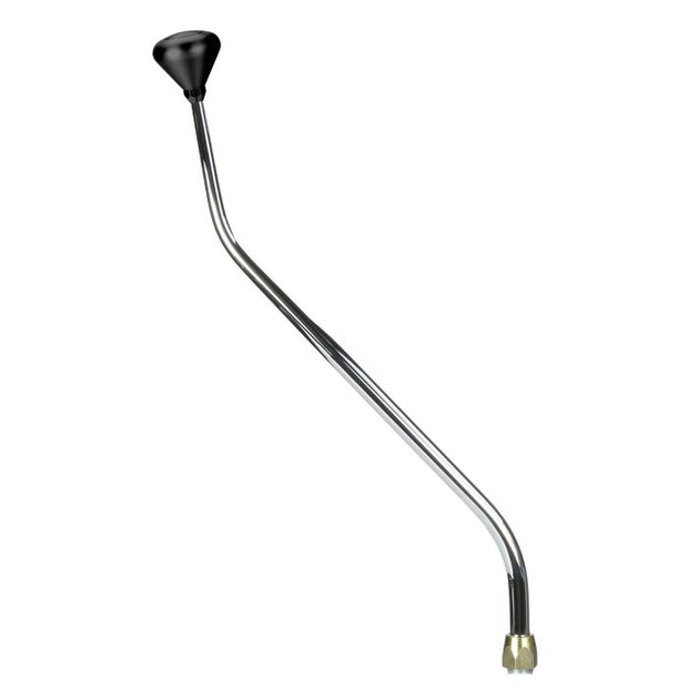 LOKAR GM 700-R4 Cable Operated Shifter Chrome 23" Double Bend Lever Mushroom Black Knob  CO700ANMB