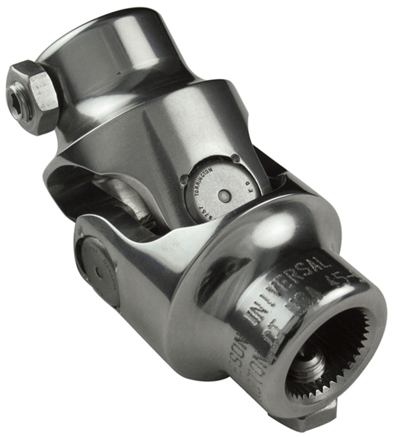 Borgeson - Steering U-Joint - P/N: 124949 - Polished stainless steel single steering universal joint. Fits 3/4 in. Double-D X 3/4 in. Double-D.