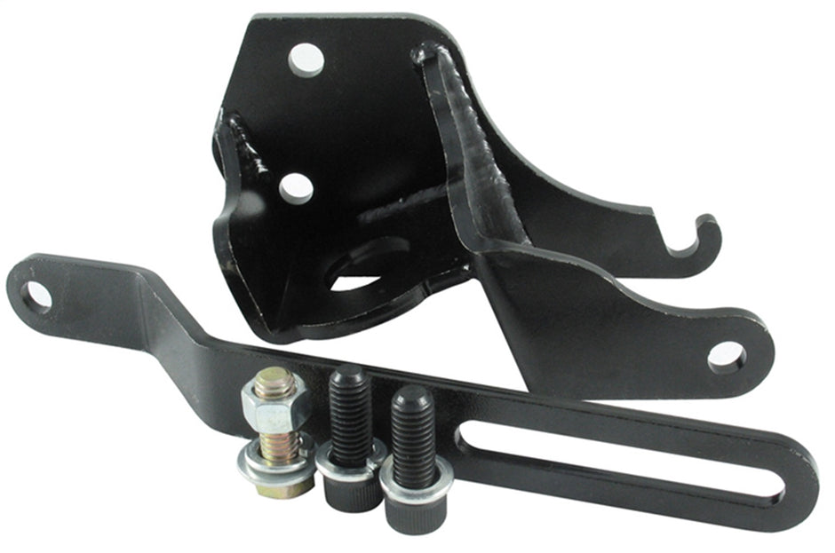 Borgeson - Pump Bracket - P/N: 802404 - Power steering pump bracket. Natural steel. Fits 55-57 Chevy with original front motor mounts.